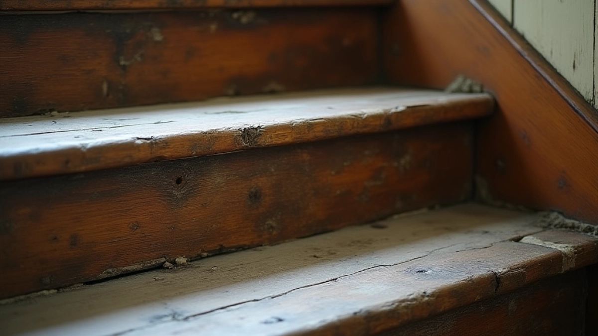 jak wyremontować stare drewniane schody