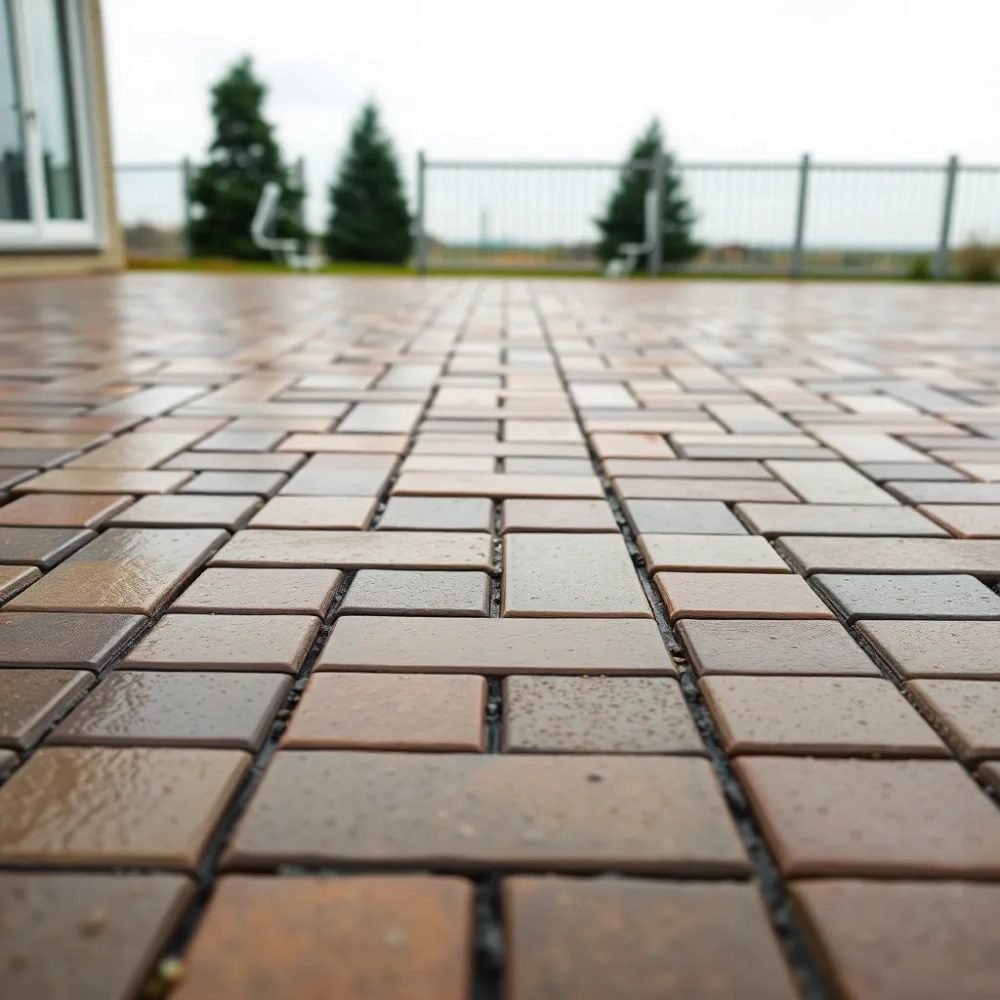 Jaki spadek na tarasie z kostki