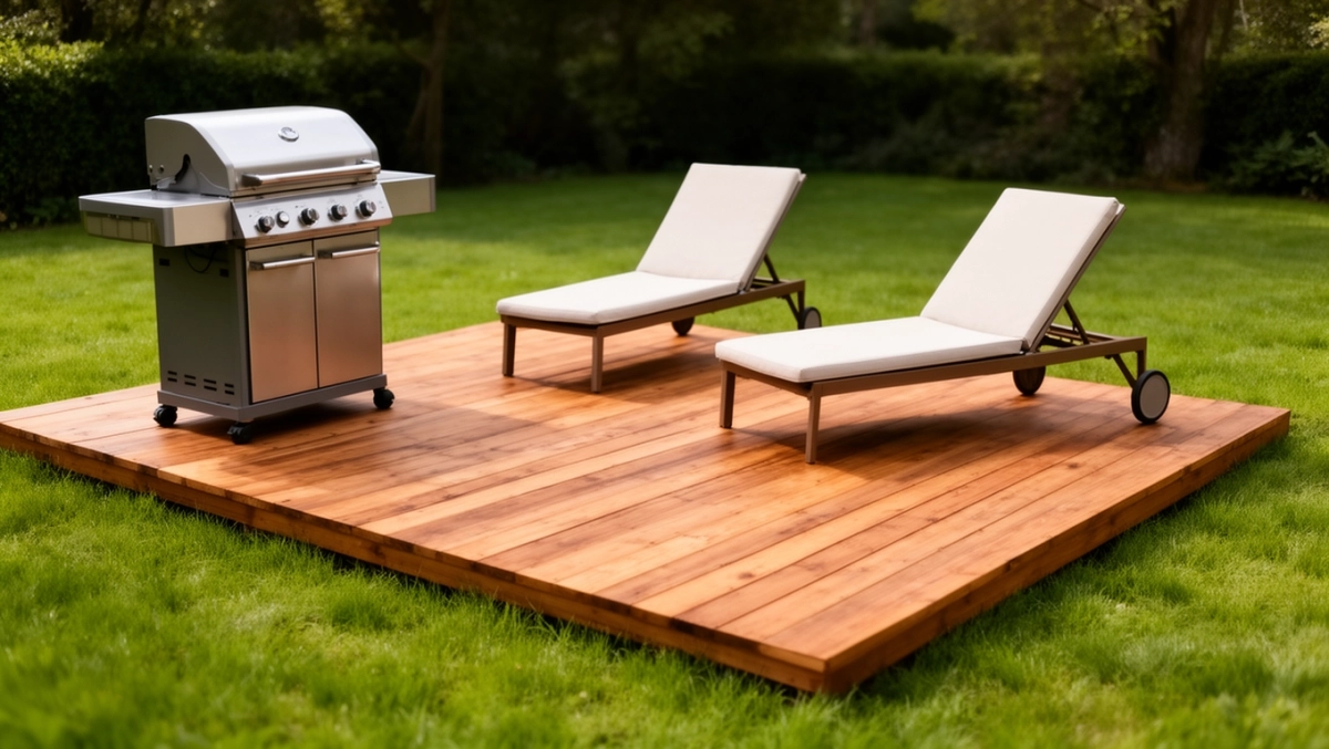 Podest tarasowy montaż na trawie