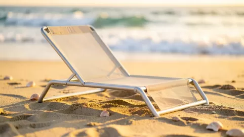 krzesło leżak plażowy składany