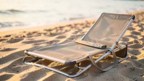 lekki leżak plażowy składany do torby
