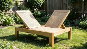 leżak drewniany