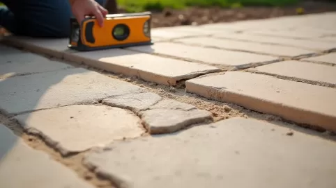 Układanie płyt tarasowych na suchym betonie